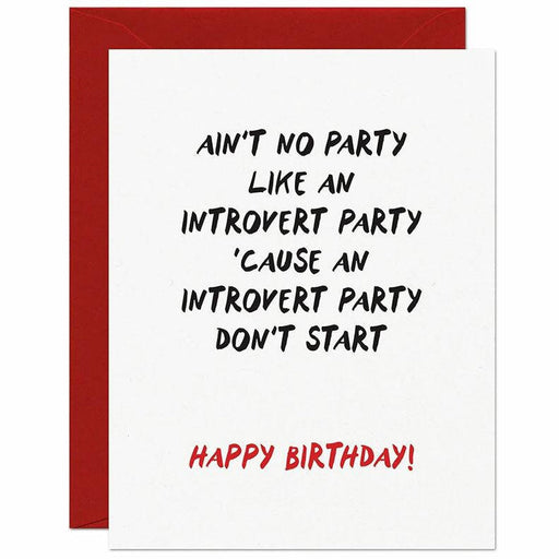 Introvert Party Birthday Card - Warren Tales Greeting Cards