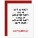 Introvert Party Birthday Card - Warren Tales Greeting Cards