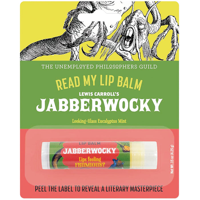 Read My Lips Lip Balm - Full Text of The Jabberwocky Under the Label, Eucalyptus Mint Flavor -