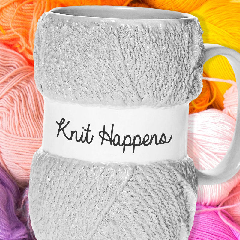 knit - life's too short to buy cheap yarn - 20 oz. mug