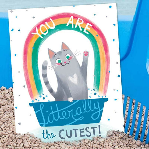 Litter-ally The Cutest Kitty Cat Greeting Card - Mudsplash Studios