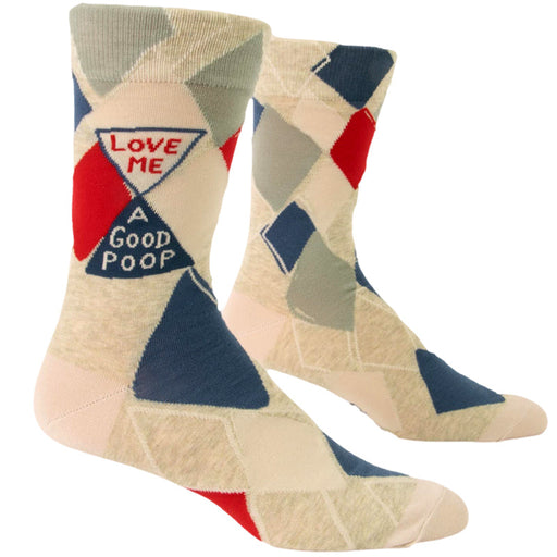 Love Me A Good Poop Men's Socks - Blue-Q