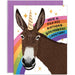 Magical Donkey Unicorn Kickass Birthday Card