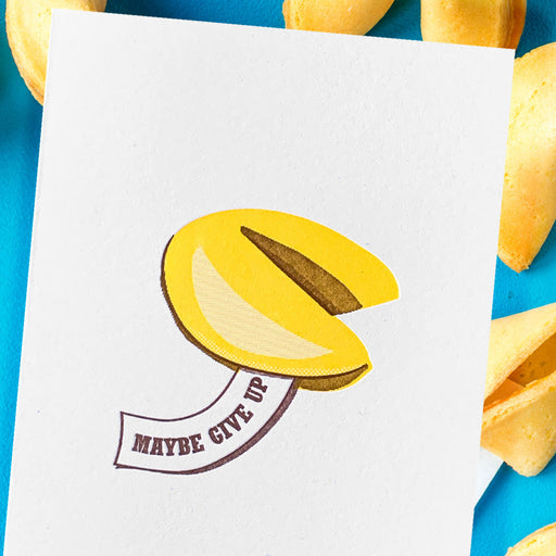 Maybe Give Up Fortune Cookie Card - Funny Congratulations Card