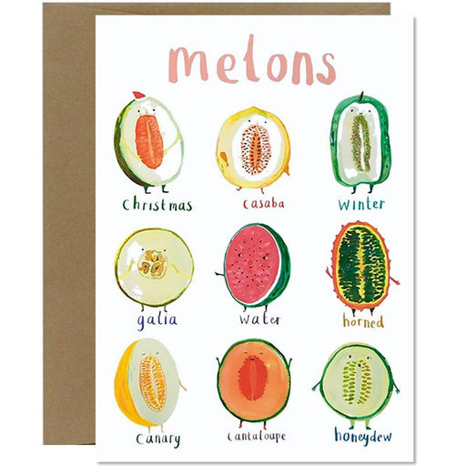 Melons Dirty Pun Greeting Card - Sarah Edmonds Illustration