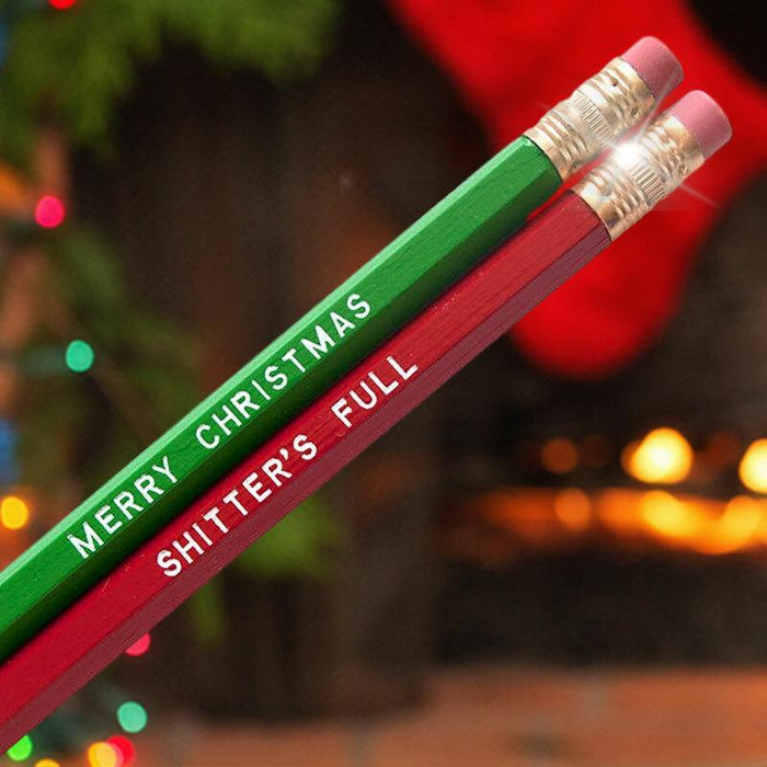 Merry Christmas Shitter's Full Pencil Set - Smarty Pants Paper