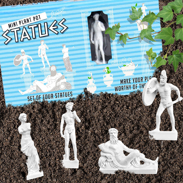 Mini Classical Statues for Plant Pots - Gift Republic