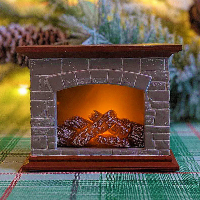 Mini Yule Log Fireplace - Perpetual Kid