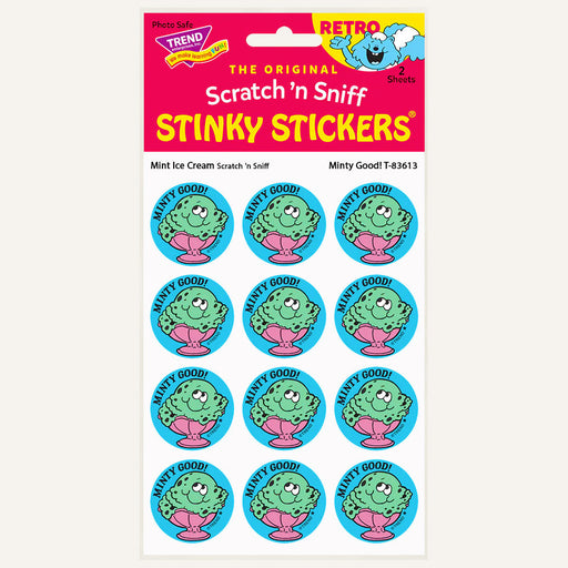 Minty Good! Mint Ice Cream Scented Retro Scratch 'n Sniff Stinky Stickers - Perpetual Kid