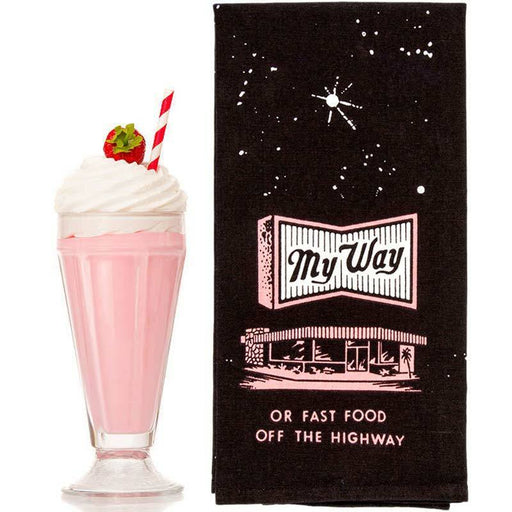 Blue Q - My Way Or Fast Food Off The Highway Dish Towel