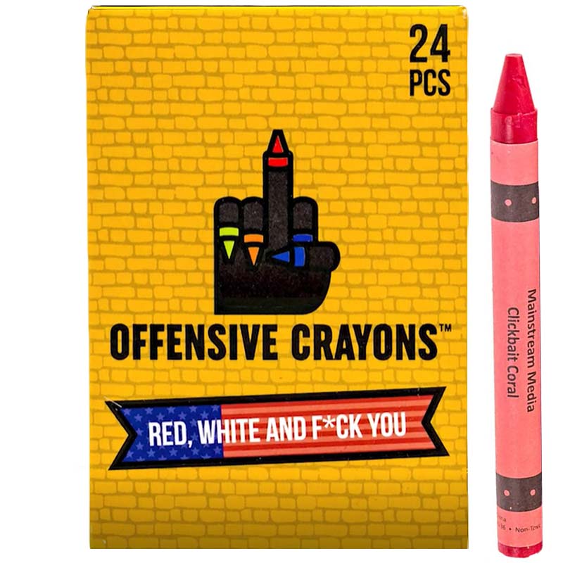 Red White and F*ck You Politically Offensive Crayons - Unique