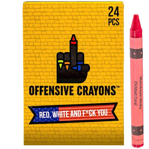Red White and F*ck You Politically Offensive Crayons - Offensive Crayons