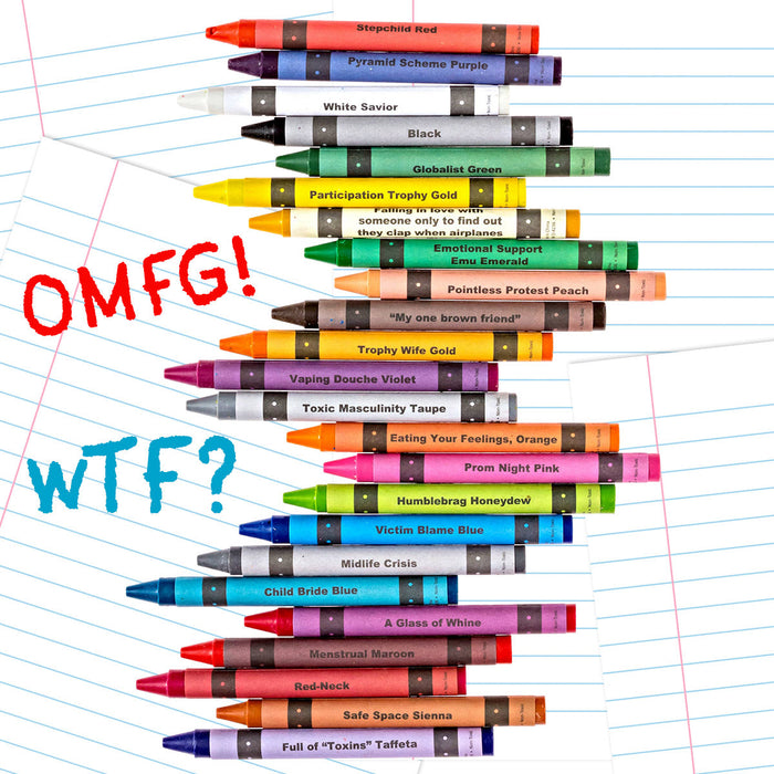 Milktoast Brands Adult offensive crayons, a funny gag gift for adult  coloring (ISH edition)