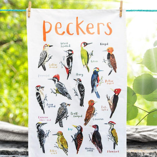 Pecker Bird Fowl Language Dish Towel - Sarah Edmonds Illustration
