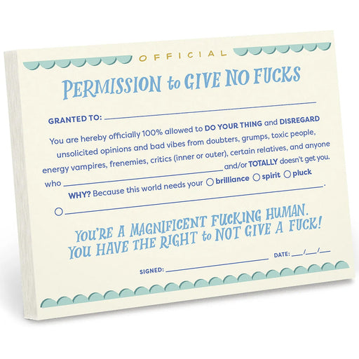 Permission To Give No F*cks Notepad
