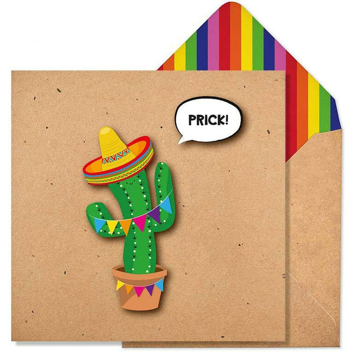 Prick Cactus Greeting Card - Tache