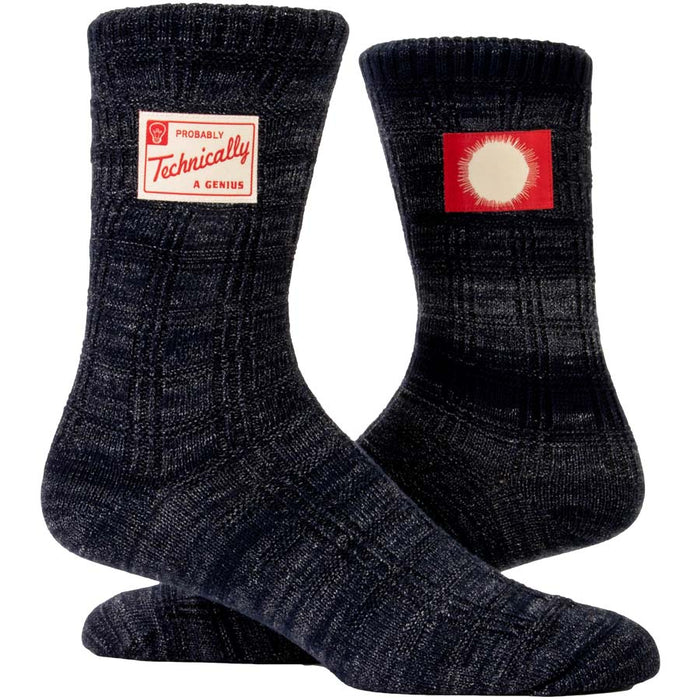 Probably Technically A Genius Men's Tag Socks