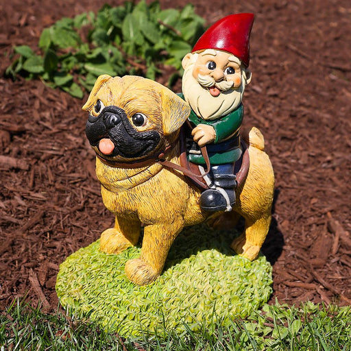 Pug Garden Gnome - Funny Gnomes - Kwirkworks