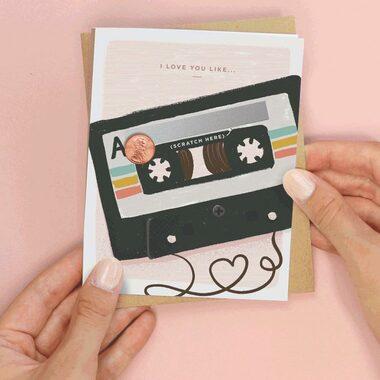 80's Mix Tape Scratch-Off Card by Inklings Paperie