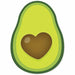 Avocado Heart Vinyl Sticker by Praxis Design Studio