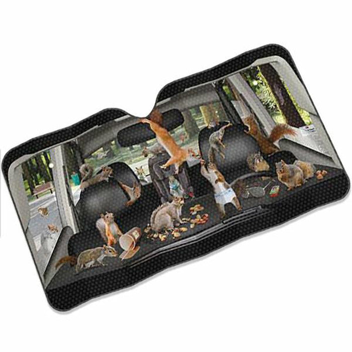 Car Full Of Squirrels Auto Sunshade by Archie McPhee