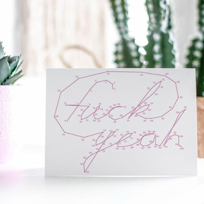 Connect The Dots F*ck Yeah Card by Warren Tales Greeting Cards