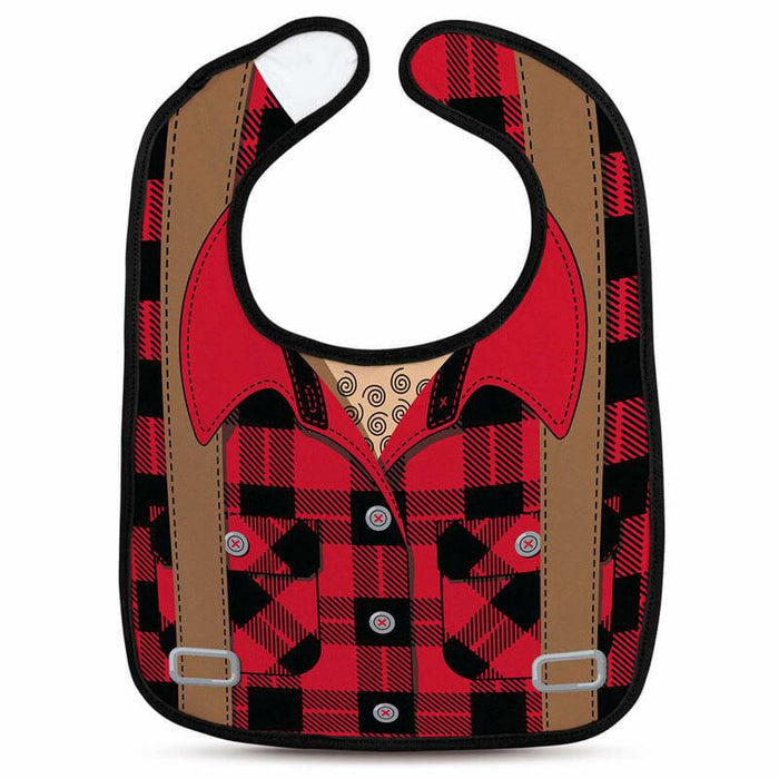 Dressed To Spill Lumberjack Bib + Teether Set by Fred & Friends