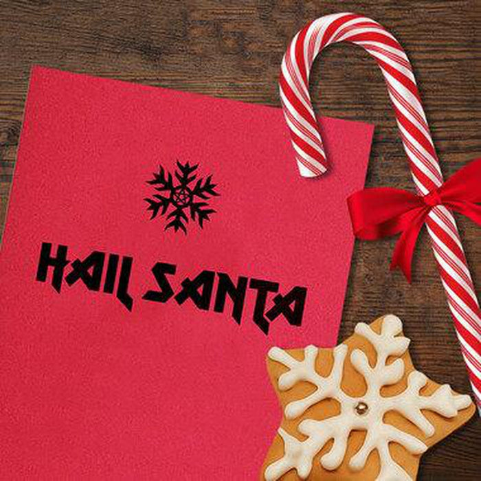 Hail Santa Christmas Card by Guttersnipe Press Letterpress Greetings