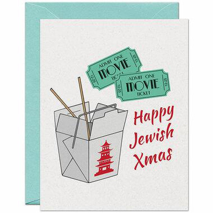 Happy Jewish X-mas Hanukkah Card by Warren Tales Greeting Cards