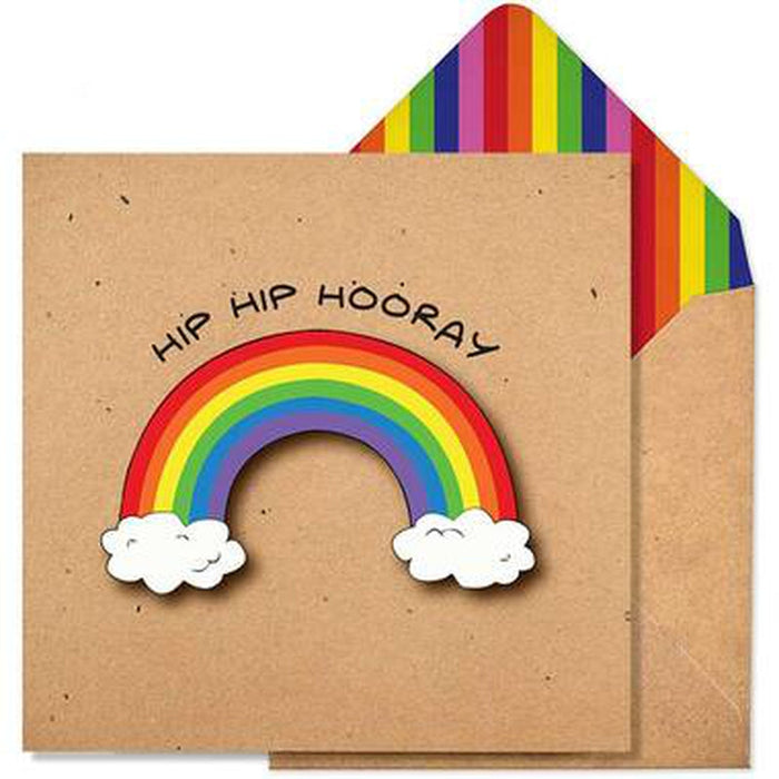 Hip Hip Hooray Rainbow Greeting Card by Tache
