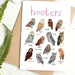 Hooters Dirty Bird Pun Greeting Card by Sarah Edmonds Illustration