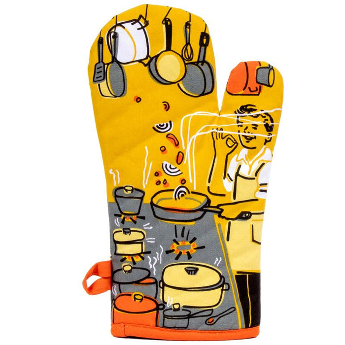 Man With A Pan Oven Mitt by Blue Q