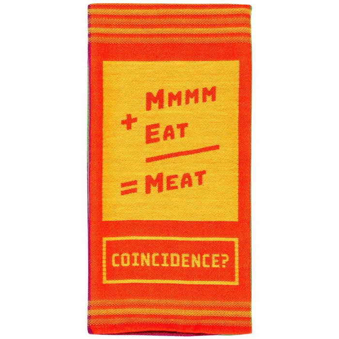 Mmmm Plus Eat Equals Meat Dish Towel by Blue Q
