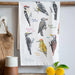 Pecker Bird Fowl Language Dish Towel by Sarah Edmonds Illustration