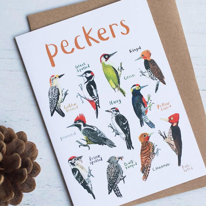 Peckers Dirty Pun Greeting Card - Sarah Edmonds Illustration