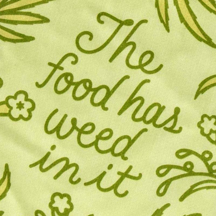 The Food Has Weed In It Oven Mitt by Blue Q