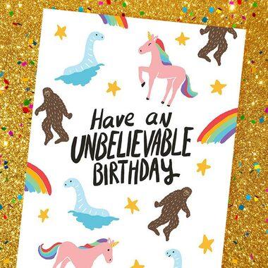 Unbelievable Birthday Card by Kat French Design