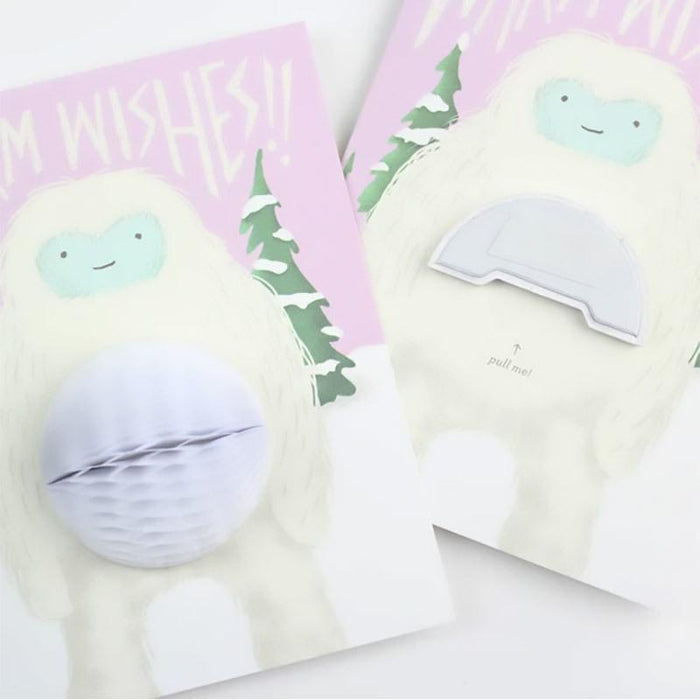 Yeti Pop-Up Holiday Card - Inklings Paperie