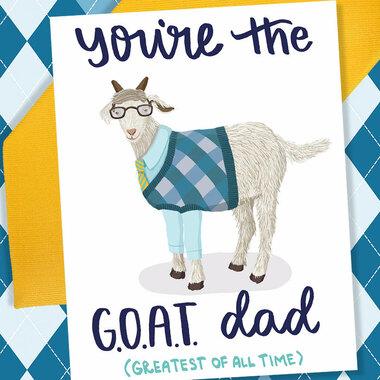 You're The G.O.A.T. Father's Day Card by Grey Street Paper