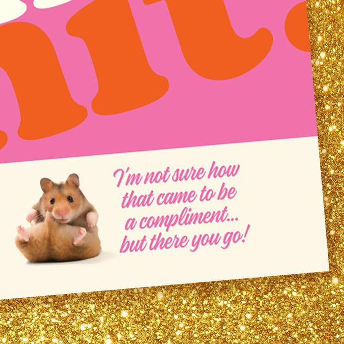 You're The Shit! Hamster Compliment Card by Offensive + Delightful