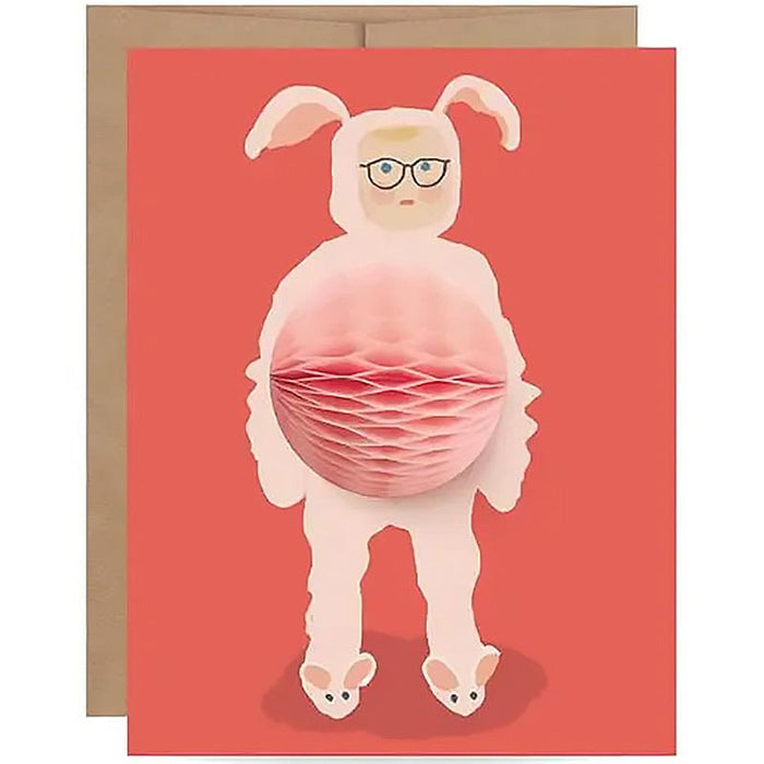 Ralphie Bunny Suit Pop-Up Christmas Story Card - Inklings Paperie