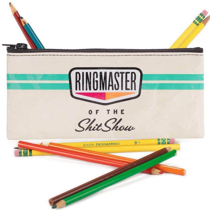 Ringmaster Of The Sh*tshow Pencil Case - Blue Q