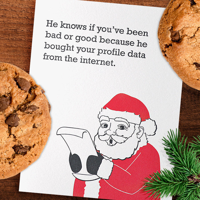 Christmas Cookies  - Santa Bought Your Data Christmas Card