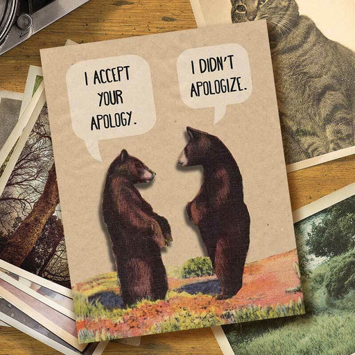 Sorry Not Sorry Apology Greeting Card - Oso + Bean