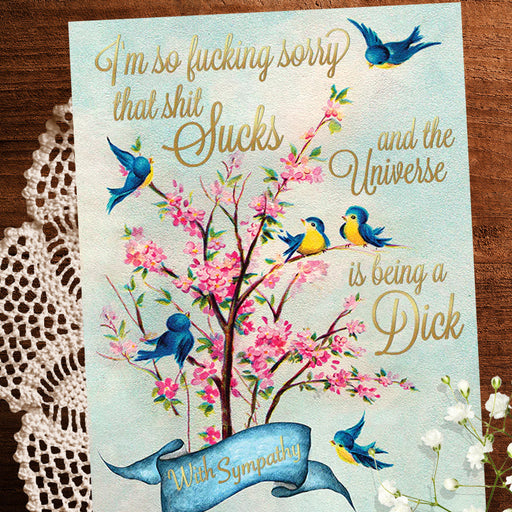 I'm So fucking sorry that shit Sucks and the Universe is being a Dick Sympathy Greeting Card