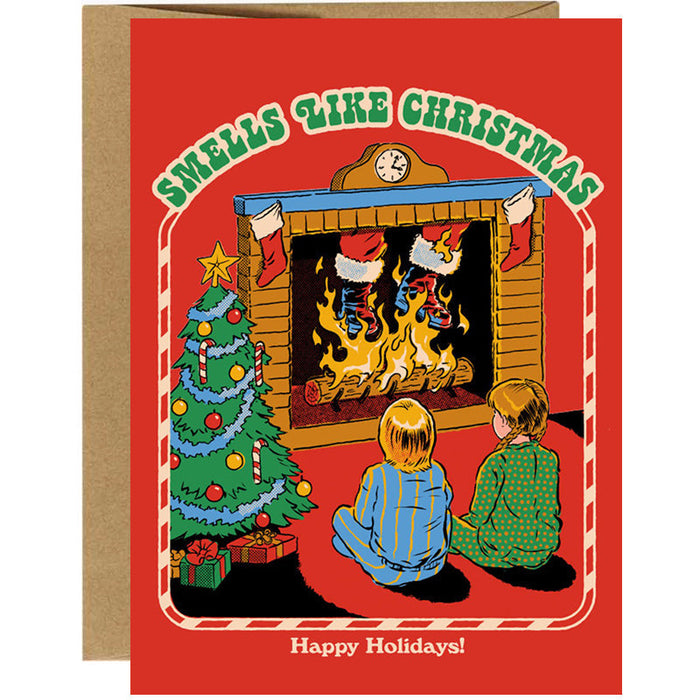 Smells Like Christmas Happy Holidays Card by artist Steven Rhodes