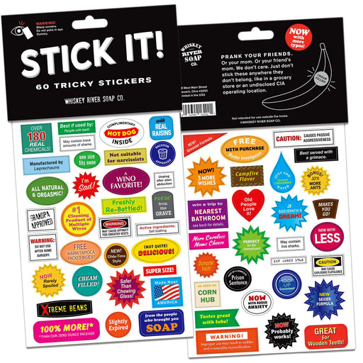 Stick It! Prank Stickers - Whiskey River Soap Stickers