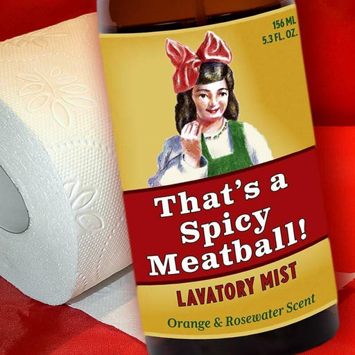 That's a Spicy Meatball Lavatory Mist - Blue Q