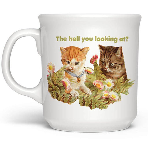 The Hell You Looking At Cat Mug - Fred & Friends