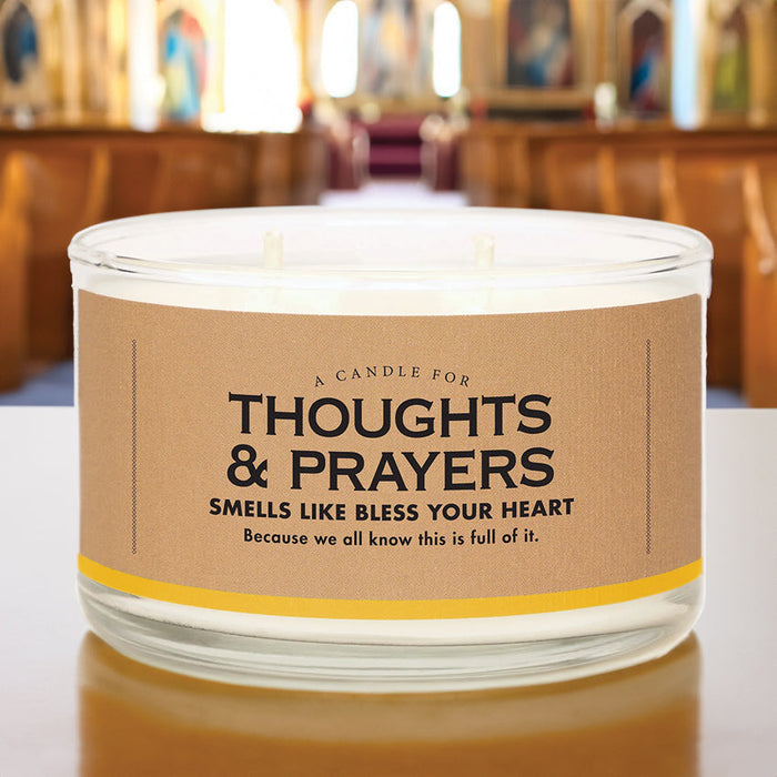 A Candle For Thoughts And PrayersA Candle For Thoughts And Prayers - Whiskey River - Bless Your Heart - Funny Candle